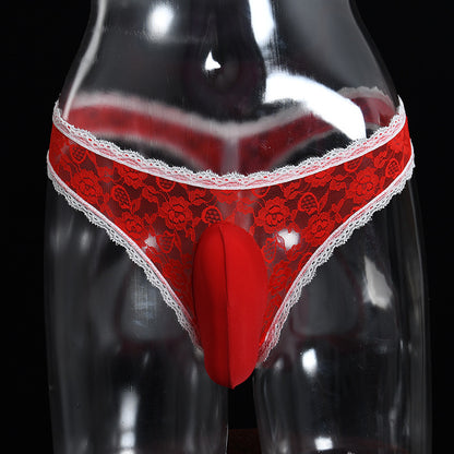 Men's Lace Triangle Underwear - Elegant Couple Intimate Wear Collection